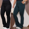 Imagem da oferta Kit 2 Calça Flare Feminina Flare Bailarina Dois Bolsos Cores