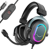 Imagem da oferta FIFINE Fone de ouvido jogos para PC - fones de ouvido USB com fio e microfone para computador com som surround 7.1 para PS4PS5 no laptopstreaming, com