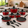 Imagem da oferta Kit de Panelas Antiaderentes 7 Peças com Tampas de Vidro + Frigideira + Panquequeira + Kit de Utensílios | Revestimento Antiaderente | Fogão a Gás