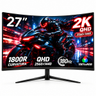 Imagem da oferta Monitor Curvo Gamer 2427" IPS QHD 2k180Hz 1ms FreeSync, Tela Ultrafina, Conexões HDMIDP e Fixação VESA para PC