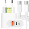 Imagem da oferta Carregador Turbo 45W Porta Dupla (USB-A + USB-C) + Cabo Ultra Rápido de 1M Premium Compatível com iPhone 15 15 pro