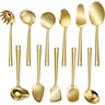 Imagem da oferta Kit Faqueiro Dourado Luxo Jogo Talheres Inox 11 Pçs Dourado