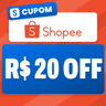 Imagem da oferta Cupom Shopee R$20 OFF em compras acima de R$60