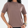 Imagem da oferta Blusa Feminina Algodão Gola Alta Manga Curta Casual Básica