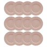 Imagem da oferta Conjunto 12 Pratos Rasos Redondos 27cm Bege Melamina Gerbera Lyor Refeições Restaurante Buffet