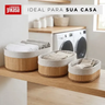 Imagem da oferta Kit Com 3 Organizadores De Bambu Ovais Yikasa