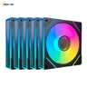 Imagem da oferta Kit 5 Fans ARGB 120mm Gabinete Gamer 5V 3 Pinos 1300 RPM Silencioso Controle De Luz RGB PC Desktop