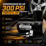 Imagem da oferta Mini Compressor Ar Automotivo Turbo 12v 300 Psi Para Pneu Carro Moto Bicicleta Colchão Bola Infláveis Com 2,80m Cabo