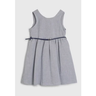 Imagem da oferta Vestido Infantil Milon Listrado com Cinto Branco