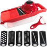 Imagem da oferta Cortador Fatiador e Ralador de Legumes 6 em 1 Profissional com Lâminas Inox Protetor e Recipiente 800ml para Legumes Verduras e Frutas