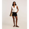 Imagem da oferta Short Regular em Sarja com Cintura Alta e Bolso Faca