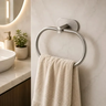 Imagem da oferta Porta Toalha Argola Inox Adesivo 3m Banheiro Premium Luxo Prateado