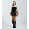 Imagem da oferta Short Saia Alfaiatado com Plissado Frontal e Cinto Lateral