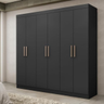 Imagem da oferta Guarda Roupa Casal 6 Portas em Mdp 180cm Paris Espresso Móveis Preto