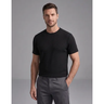 Imagem da oferta Camiseta Masculina Texturizada Gola Redonda Estilo Old Money Preto M