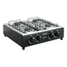 Imagem da oferta Fogão Cooktop de Mesa Portátil Asiático com Mesa Inox 4 Bocas Á gás Acendimento Manual Braslar Preto