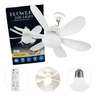 Imagem da oferta Lâmpada Led Com Ventilador De Teto Bivolt Controle 80w E27 Led Bulbo 2 Em 1 Luz 3000k 4000k 6500k Ventilador Portátil Econômico Para Quarto Sala Es