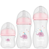 Imagem da oferta Kit 3 Mamadeiras Easy Flow Elefante Rosa 120270330ml Buba