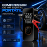 Imagem da oferta Bomba Elétrica Portátil Digital Para Encher Pneu De Carro Moto Bicicleta Inflador Automotivo Cor Preto
