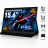 Imagem da oferta Portable Monitor 15.6 inch FHD IPS 1080P 4k Screen Type-C HDMI Plug and Play for Laptop PC Phone Mac