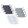 Imagem da oferta Kit 12Mascaras De Prot.Alg 3Pregas Inter Mash Unissex BrancoCinza MesclaCinza Escuro UN