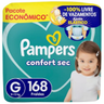 Imagem da oferta Fralda Pampers Confort Sec G 168 Unidades