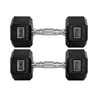 Imagem da oferta Par Halteres 7kg + 7kg Dumbbell Sextavado Emborrachado Pegada Cromada Gallant (GDB07F3B-PT)