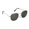 Imagem da oferta Óculos De Sol Saint Germain Dourado Harbor Aviador Uv400 Lente Preto Desenho Espelho