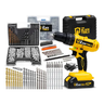 Imagem da oferta Parafusadeira Furadeira A Bateria 38” 10mm 1350rpm Bivolt The Black Tools + Jogo De Brocas Bits E Buchas 300 Peças