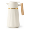 Imagem da oferta Garrafa Térmica Nórdica Café 1l Cabo Madeira Luxo Mesa Posta Creme
