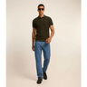 Imagem da oferta Polo Regular com Textura de Listras e Frisos Contrastantes