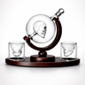Imagem da oferta Decantador Whisky Vodka Rum Bourbon Tequila Globo Premium Decanter Uísque 850ml + 2 Copos