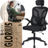 Imagem da oferta Cadeira De Escritorio Ergonomica Nr17 Glorious Marqs Home Giratoria Resistente Reforçada 180kg Confortavel Reuniao Mesh Preta