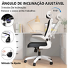 Imagem da oferta Cadeira de Escritório Ergonômica Com Apoio Lombar e Apoio de Cabeça Cinza com Estofado de Mesh