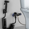 Imagem da oferta Ducha Kit Higiênica Duas Saídas De 12 Em Aço Inox Mangueira E Pistolinha Cor Preto - Marca Camperluz