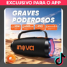Imagem da oferta INOVA Caixa de Som Portátil Bluetooth 5.4: 50W 4000mAh Som Potente