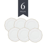 Imagem da oferta 6 Pratos de Sobremesa Wolff Maldivas de Porcelana Fio de Ouro