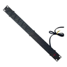 Imagem da oferta Regua Rack 19 Filtro Linha 10a 12 Tomadas Extensão Elétrica - Preto - Com Chave De Proteção Eletrônica Max Amper
