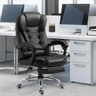 Imagem da oferta Cadeira de escritório presidente, cadeira de home office com apoio para os pés e encosto ajustável（Preto）