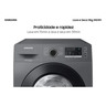 Imagem da oferta Lava E Seca Samsung Wd11m Com Digital Inverter Inox 11kg Cor Inox look