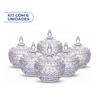 Imagem da oferta Kit 6 Potiche Decorativo Cristal Wolff Lys 11x12 Bomboniere