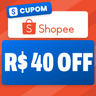 Imagem da oferta Cupom Shopee R$ 40 OFF em R$ 199