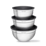 Imagem da oferta Conjunto de 3 Bowls Bumper em Inox com Tampa Hermética Kit Tigelas Multiuso Cozinha