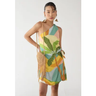 Imagem da oferta Vestido Feminino FARM Um Ombro Só Estampa Tropical Verde