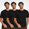 Imagem da oferta Kit 3 Camisetas Básica Masculina Unissex Lisa 100% Algodão