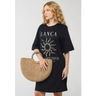 Imagem da oferta Vestido Feminino Lança Perfume T-Dress Estampa Dourada Preto
