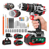 Imagem da oferta Parafusadeira Furadeira De Impacto Brushless 2 Baterias