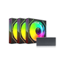 Imagem da oferta Kit com 3 Ventoinhas C3Tech F9 120mm ARGB Com Controladora 4 Pinos Preto - F9-L660BKRGB