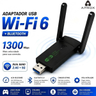 Imagem da oferta Adaptador USB Wi-Fi 6 Dual Band 2.4GHz+5GHz Até 1300Mbps Alta Velocidade para Notebook e Desktop-APROX