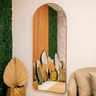 Imagem da oferta Espelho Oval Corpo Inteiro Couro Madri